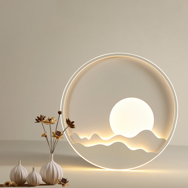 Modern Led Ceiling Light - Stylish Metal Flush Mount For Living Room White Shade