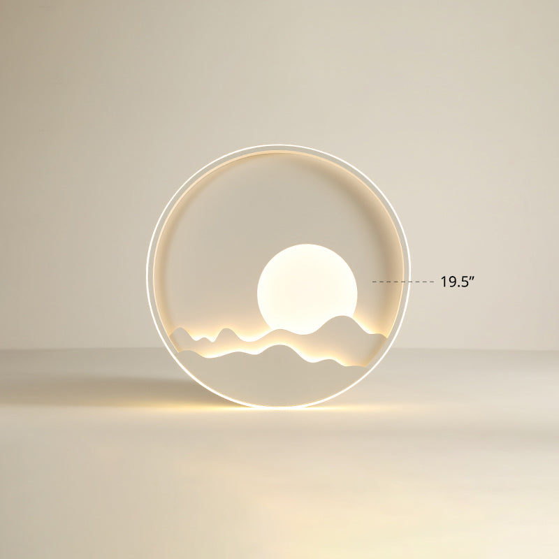 Modern Led Ceiling Light - Stylish Metal Flush Mount For Living Room White Shade / 19.5’ Warm