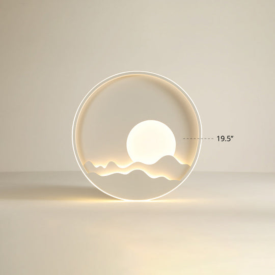 Modern Led Ceiling Light - Stylish Metal Flush Mount For Living Room White Shade / 19.5’ Warm