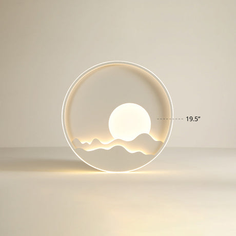 Modern Led Ceiling Light - Stylish Metal Flush Mount For Living Room White Shade / 19.5 Warm