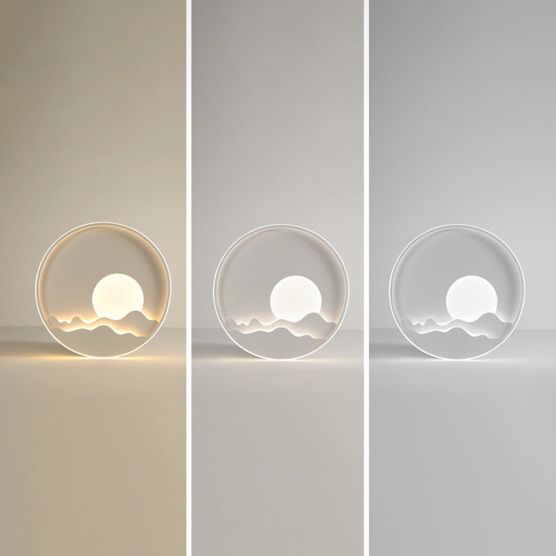 Modern Led Ceiling Light - Stylish Metal Flush Mount For Living Room White Shade / 19.5 Third Gear