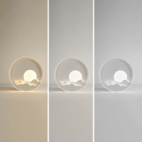 Modern Led Ceiling Light - Stylish Metal Flush Mount For Living Room White Shade / 19.5 Third Gear