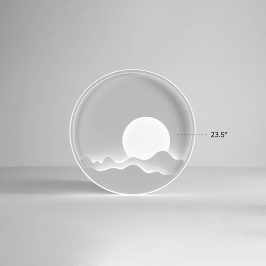 Modern Led Ceiling Light - Stylish Metal Flush Mount For Living Room White Shade / 23.5