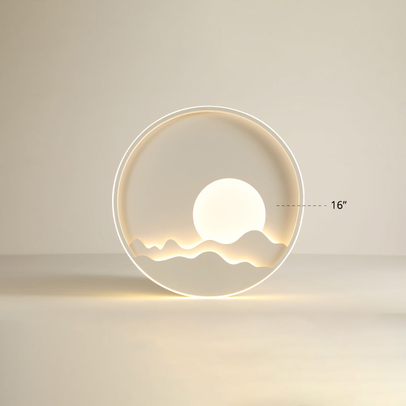 Modern Led Ceiling Light - Stylish Metal Flush Mount For Living Room White Shade / 16 Warm