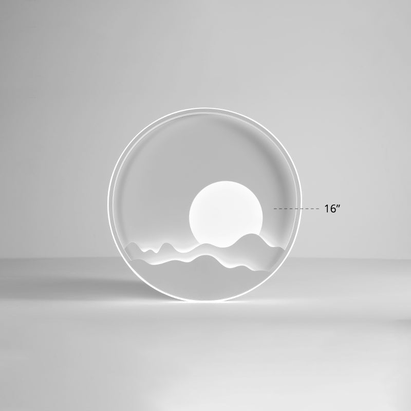 Modern Led Ceiling Light - Stylish Metal Flush Mount For Living Room White Shade / 16’