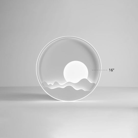 Modern Led Ceiling Light - Stylish Metal Flush Mount For Living Room White Shade / 16