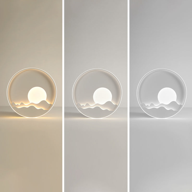 Modern Led Ceiling Light - Stylish Metal Flush Mount For Living Room White Shade / 16’ Third Gear