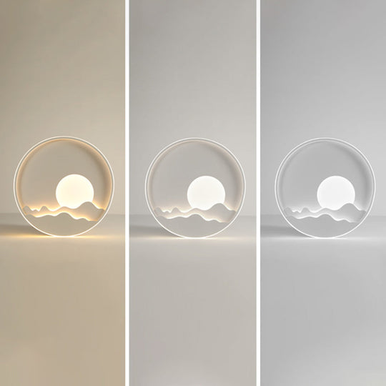 Modern Led Ceiling Light - Stylish Metal Flush Mount For Living Room White Shade / 16’ Third Gear