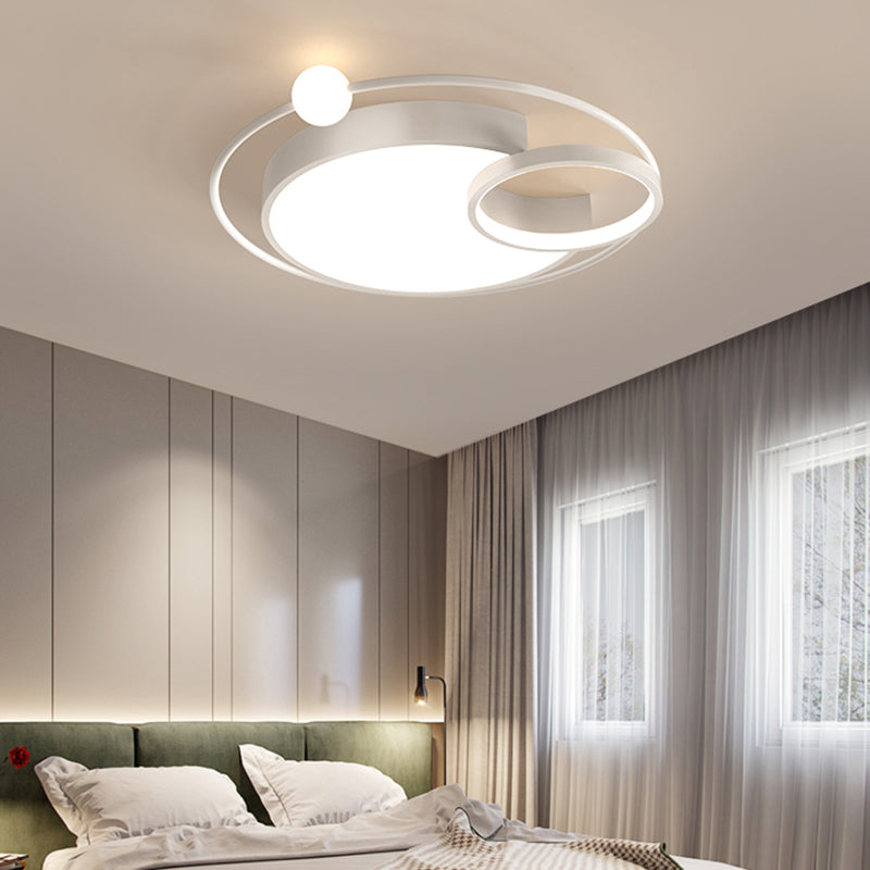 Nordic Moon Led Metal Ceiling Light For Bedroom