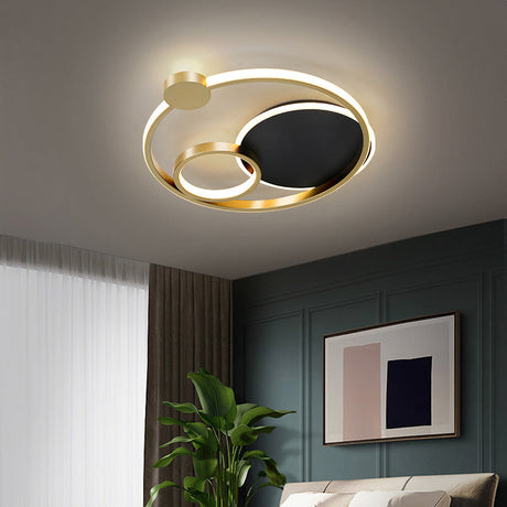 Modern Metal Led Flushmount Ceiling Lamp For Bedroom