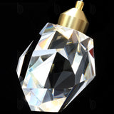 Minimalistic Crystal Gemstone Hanging Multi Pendant Ceiling Light For Staircase - Clear Faceted