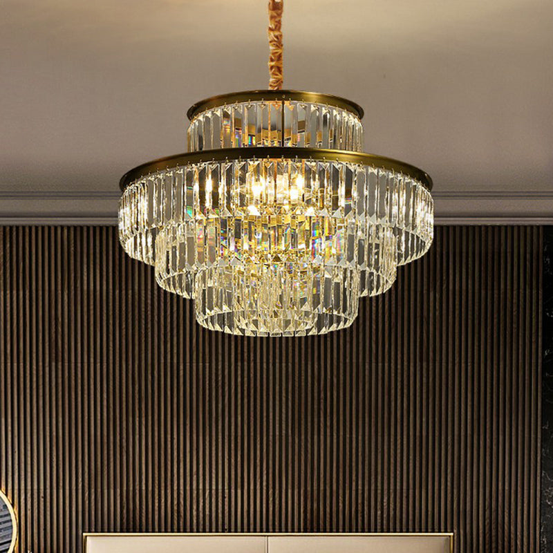 Modern Crystal Prism Pendant Light For Living Room