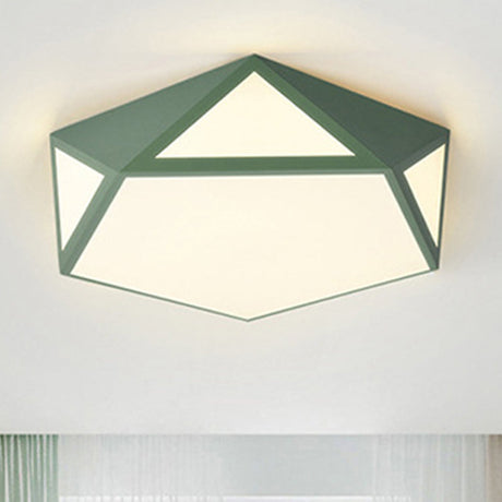 Modern Nordic Candy Ceiling Lamp - Led Flushmount Light For Corridor Decor Green / 16.5 Warm