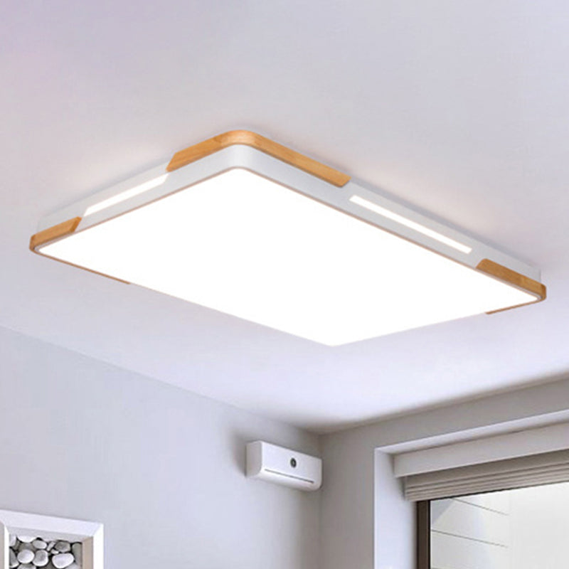 Stylish Nordic Rectangle Flushmount Acrylic Led Ceiling Light For Balcony And Hotel