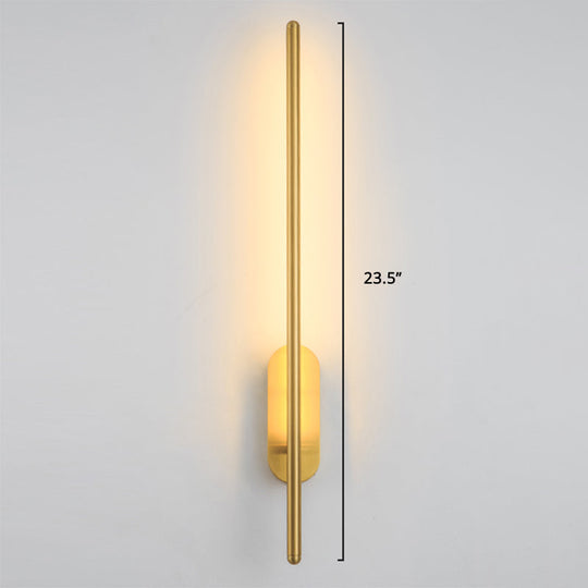 Nordic Style Rotatable Led Wall Lamp For Living Room - Modern Aluminum Light Fixture Gold / 23.5 B