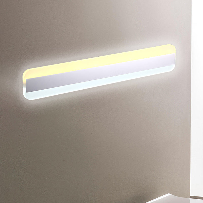 Modern Acrylic Led Bathroom Vanity Mirror Light With Reflector - 31.5/39/47 Wide White / 31.5