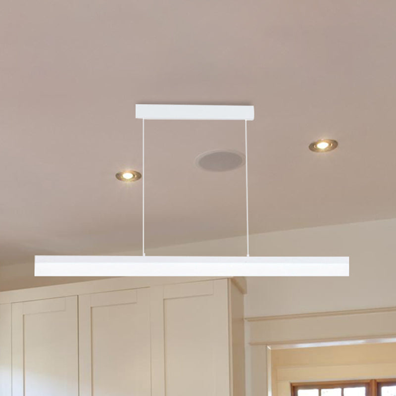 Minimalist Led Pendant Light In Black White Or Brown - Warm Natural Lighting 31.5 39 47 Wide /