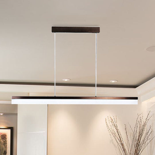 Minimalist Led Pendant Light In Black White Or Brown - Warm Natural Lighting 31.5 39 47 Wide /