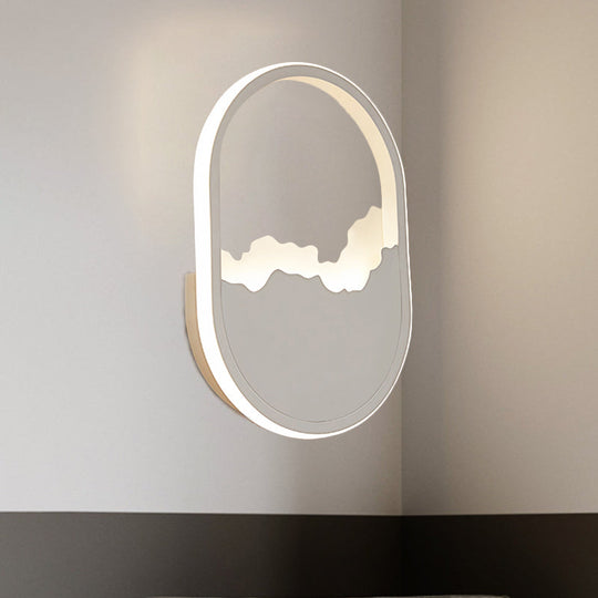 Modern Oval Wall Sconce With Led Lighting For Your Bedroom