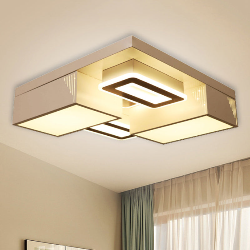 21.5/29.5 Modern Acrylic Led Flush Ceiling Light For Living Room In Warm/White/Natural White / 21.5