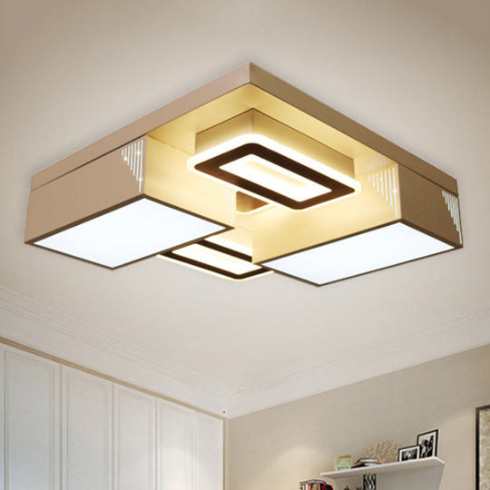 21.5/29.5 Modern Acrylic Led Flush Ceiling Light For Living Room In Warm/White/Natural White / 21.5