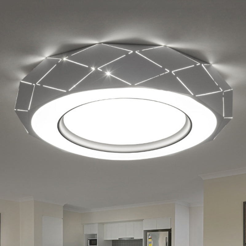 Minimalistic Acrylic Shade Led Ceiling Light In White 11’/19.5’/24.5’ Wide / 11’