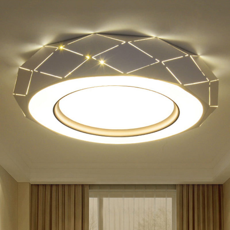 Minimalistic Acrylic Shade Led Ceiling Light In White 11’/19.5’/24.5’ Wide
