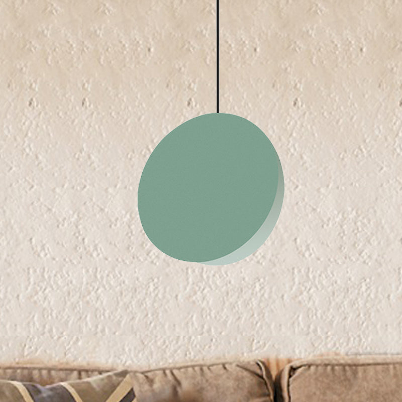 8/12W Modern Nordic Style Metal Pendant Lamp - 1 Light Black/Grey/White