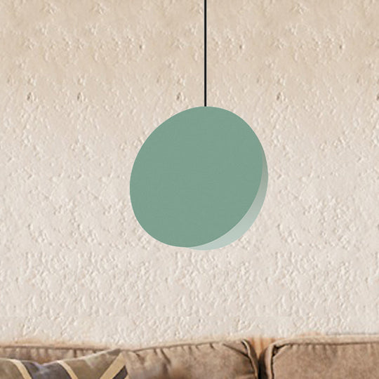 8/12W Modern Nordic Style Metal Pendant Lamp - 1 Light Black/Grey/White