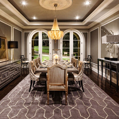 Moderner Empire-Kronleuchter - Hängelampe mit Aluminiumkette für die Esszimmerdecke