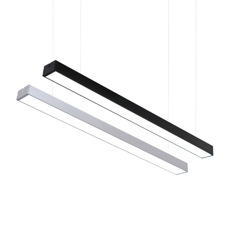 Modern Acrylic Led Pendant Lamp For Office - Sleek Bar Design