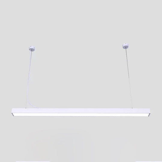 Sleek Acrylic Bar Led Suspension Pendant Light For Office Spaces White / 23.5’