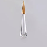 Clear Crystal Glass Suspension Pendant Light In Gold - Decorative Waterdrop Design Perfect For