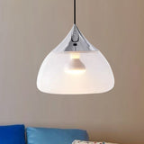 Modern Glass Pendant Light - Stout 1-Light Chrome/Gold/Rose Gold Hanging Design