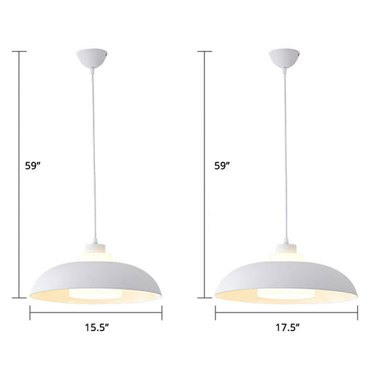 Macaron Aluminum Pendant Lamp: Stylish Single-Bulb Ceiling Hang Light With Acrylic Shade