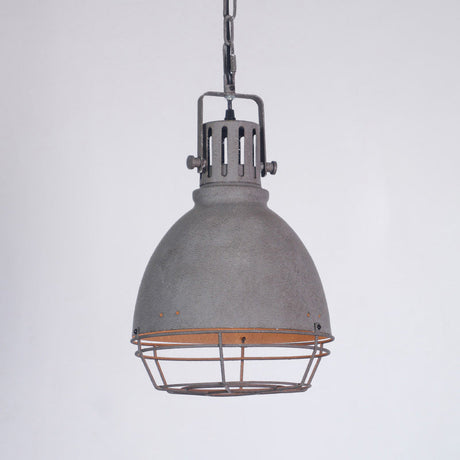 Sleek Industrial Metal Pendant Ceiling Lamp - Single Shaded Suspension Lighting For Bistro Taupe
