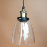 Sleek Glass Nautical Pendulum Light - Modern Geometric Dining Room Pendant Clear / Wine