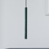 Nordic Cement Tube Pendant Light 1 Yellow/Blue/Green Hangs 12 Or 21.5H
