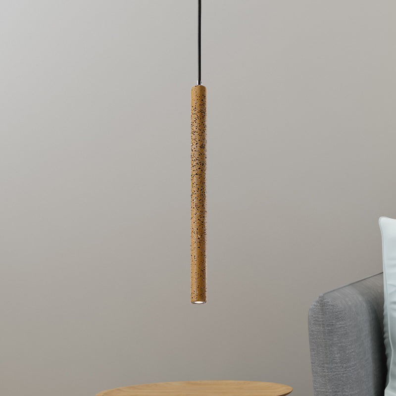 Nordic Style Concrete Pendant Light - 12’/21.5’H Tube 1 Black/White/Yellow Yellow / 21.5’
