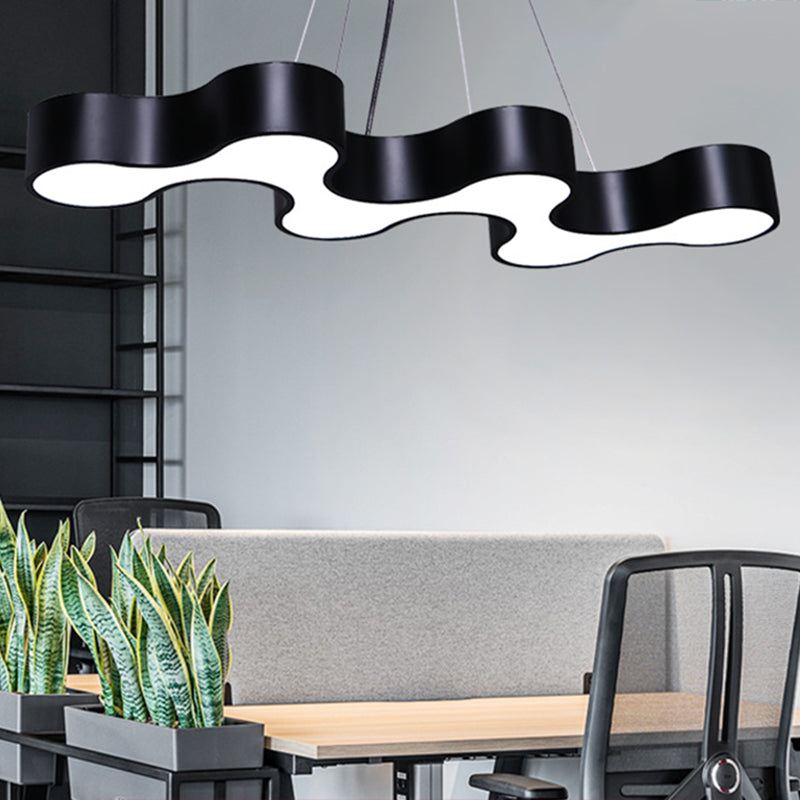 Irregular Shape Pendant Ceiling Light: Modern Acrylic Led Fixture For Office Lighting