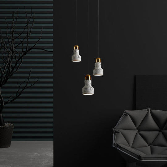Nordic Terrazzo Pendant Lamp With Down Lighting And Flashlight Design