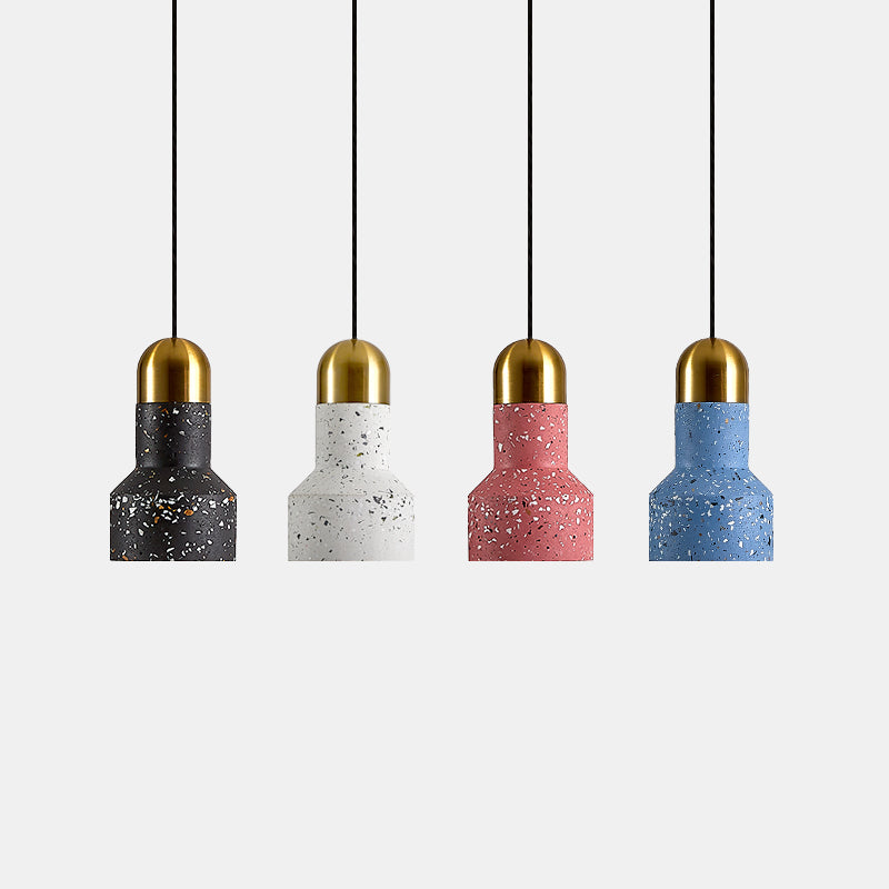 Nordic Terrazzo Pendant Lamp With Down Lighting And Flashlight Design