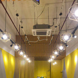 Nordic Style Gold Metal Wire Cage Pendant Light For Dining Room Ceiling