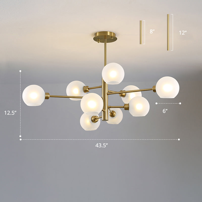 Sleek Postmodern Sputnik Chandelier For Living Room - Stylish Glass Ceiling Light Fixture