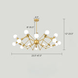 Spider Metal Chandelier: Modern Industrial Pendant Lighting For Clothing Shops And Commercial Spaces