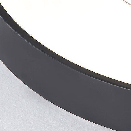 Modern Black Led Flush Mount Bedroom Lamp With Acrylic Circle Shade 16/19.5 Wide