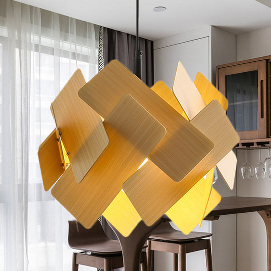 Nordic Style Acrylic Flower Pendant Lamp - Modern 1-Light Hanging Ceiling Light In Red/Blue/Light