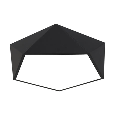 Modern Metal Pentagonal Flush Mount Led Light Fixture - Bedroom Ceiling Lighting