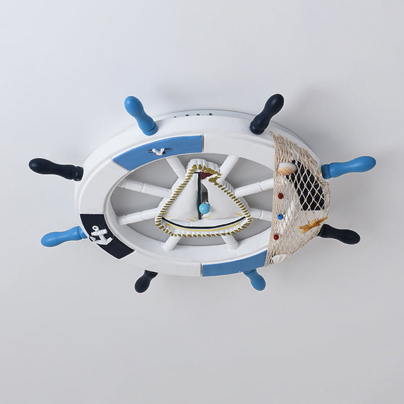 Modern Led Flush Mount Ceiling Light For Childs Mediterranean-Style Bedroom