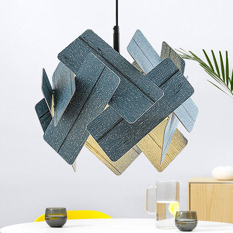 Nordic Style Acrylic Flower Pendant Lamp - Modern 1-Light Hanging Ceiling Light In Red/Blue/Light